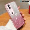 KEYSION Luxury Plating Glitter Phone Case for VIVO V40 Pro 5G Transparent Soft TPU Shockproof Back Cover for VIVO V40 5G