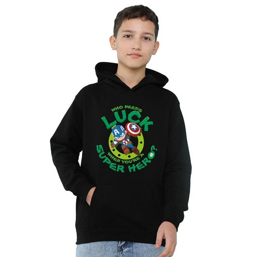 Captain America Childrens/Kids Lucky Super Hero Pull Over St Patricks Day Hoodie