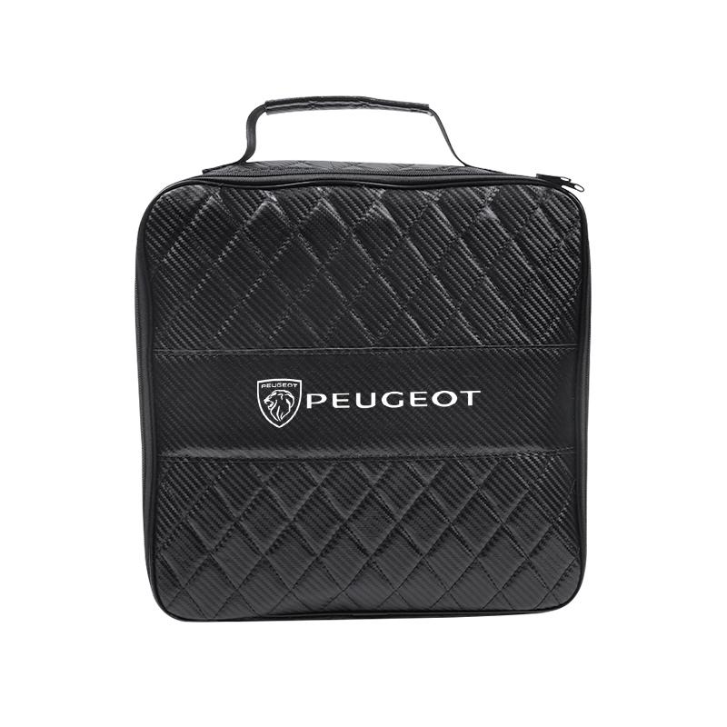 Peugeot Car Charging Gun Leather Bag Storage Box Accessories For Peugeot 107 e 408 4008 308 3008 5008 508 2008 208 30/Car keychain