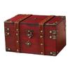 Secure Wooden Treasure Box with Lock for Keys and Passwords Retro Style Storage Solution for Home or Office Decor