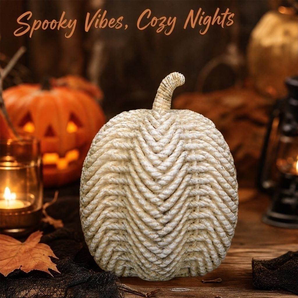 Faux Wicker Pumpkin Halloween Decorations Centerpiece and Fall Home