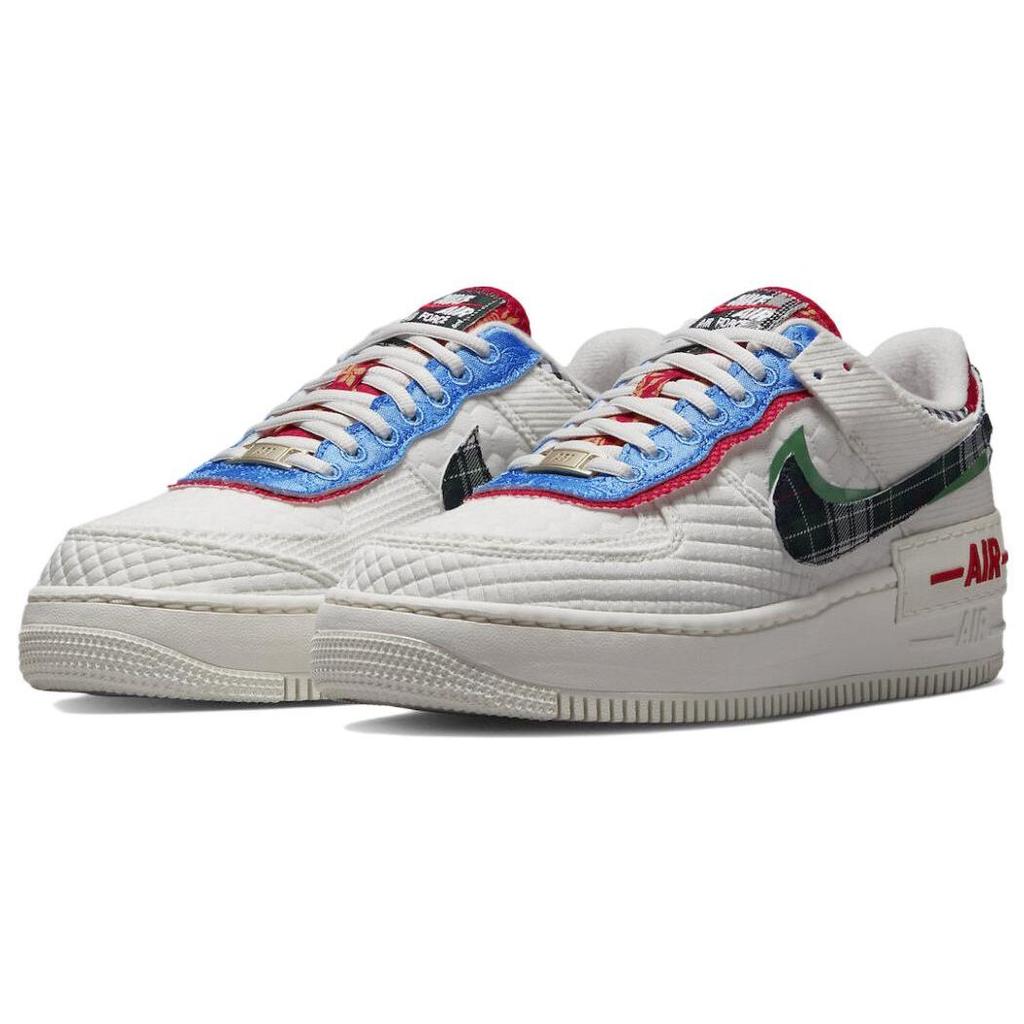 Nike Air Force 1 Shadow Multi-Material Women Sneakers White Sail Classic-Green DZ5193-100