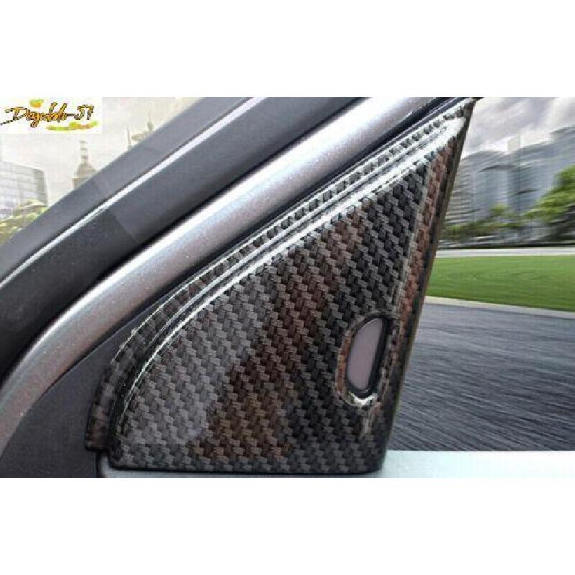 For Nissan Kicks 2017- Carbon Fiber Front Triangle A Pillar Cover Trim Decor
