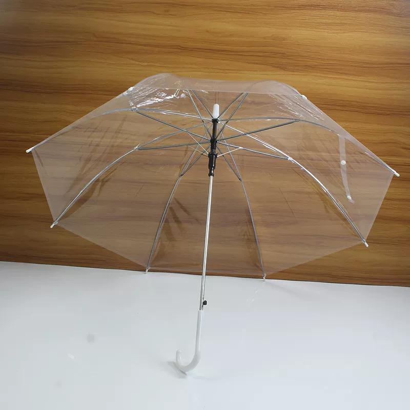 Transparenter Regenschirm mit langem Griff, Manuell, Hoher Ästhetikwert, 8 Speichen, Koreanischer Stil, Transparenter Regenschirm im Instagram-Stil, Student Influencer