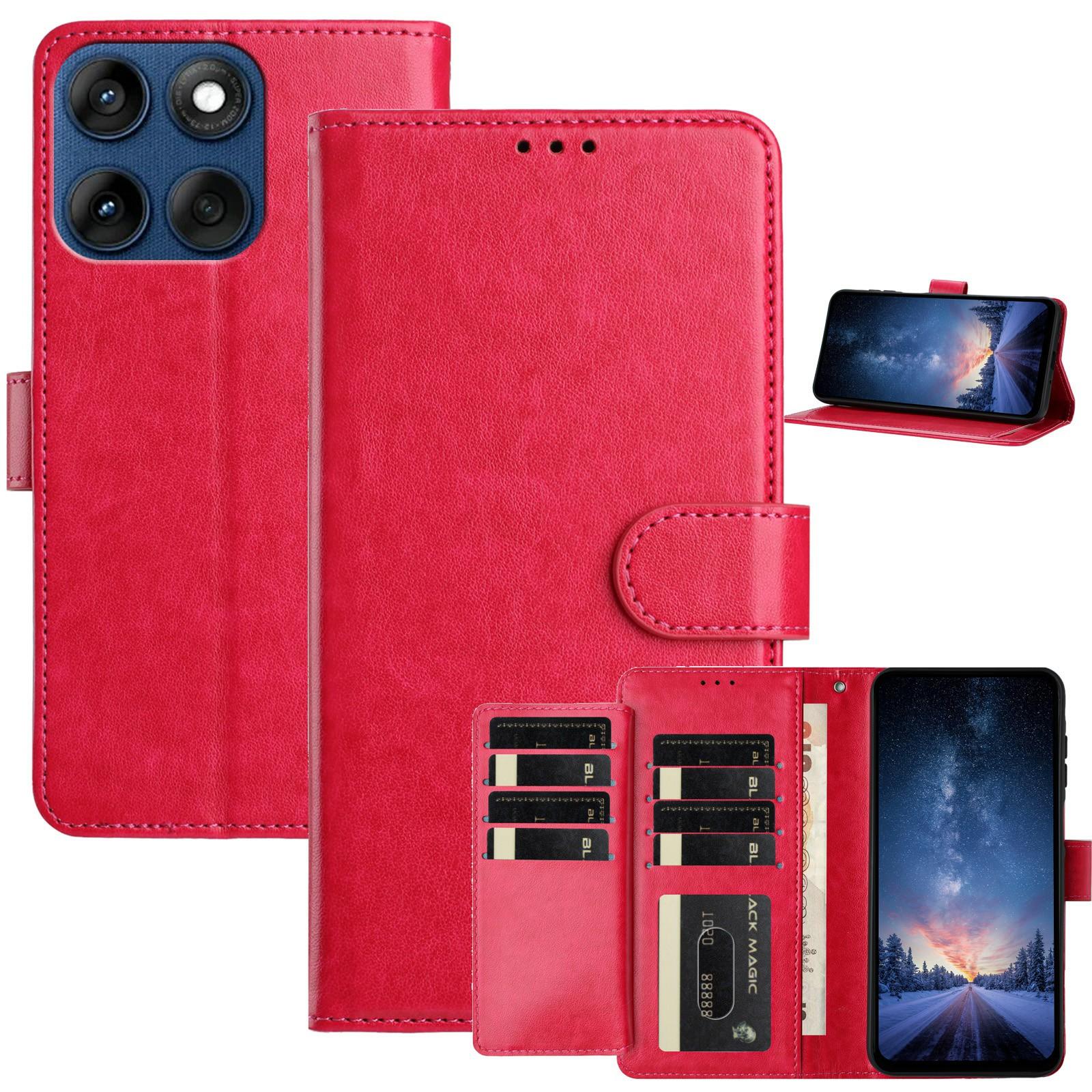 

Чехол-кошелек для телефона Motorola Edge 60 5G/Edge 60 Fusion 5G/Edge 60s 5G, подставка, откидная обложка-фолио из ПУ кожи с 8 отделениями для карт Rose