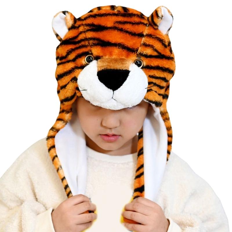 Kids Animal Hat Bomber Hat Trapper Hat Animal Earflap Hat Drama Props For Kid Rabbit Pig Raccoon Rooster Frog