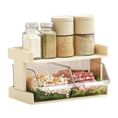 Portaverdure da cucina a più strati Scaffale porta spezie Vassoio per cibo preparato Cibo per hotpot