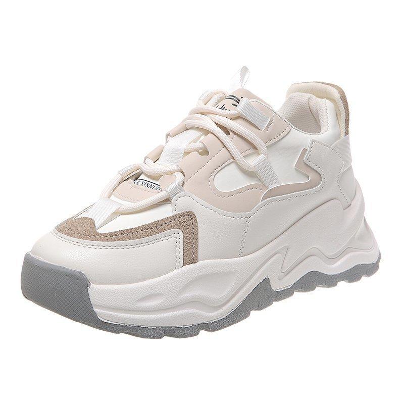 Daddy Shoes 22 Spring and Autumn New Student Platform Casual Sneakers 35 бежевый