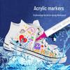 Acrylic Markers: 12, 48, 60, 80 Water-Based Colors for Student Art, Anime, Hand-Painting, Coloring, and Doodling.