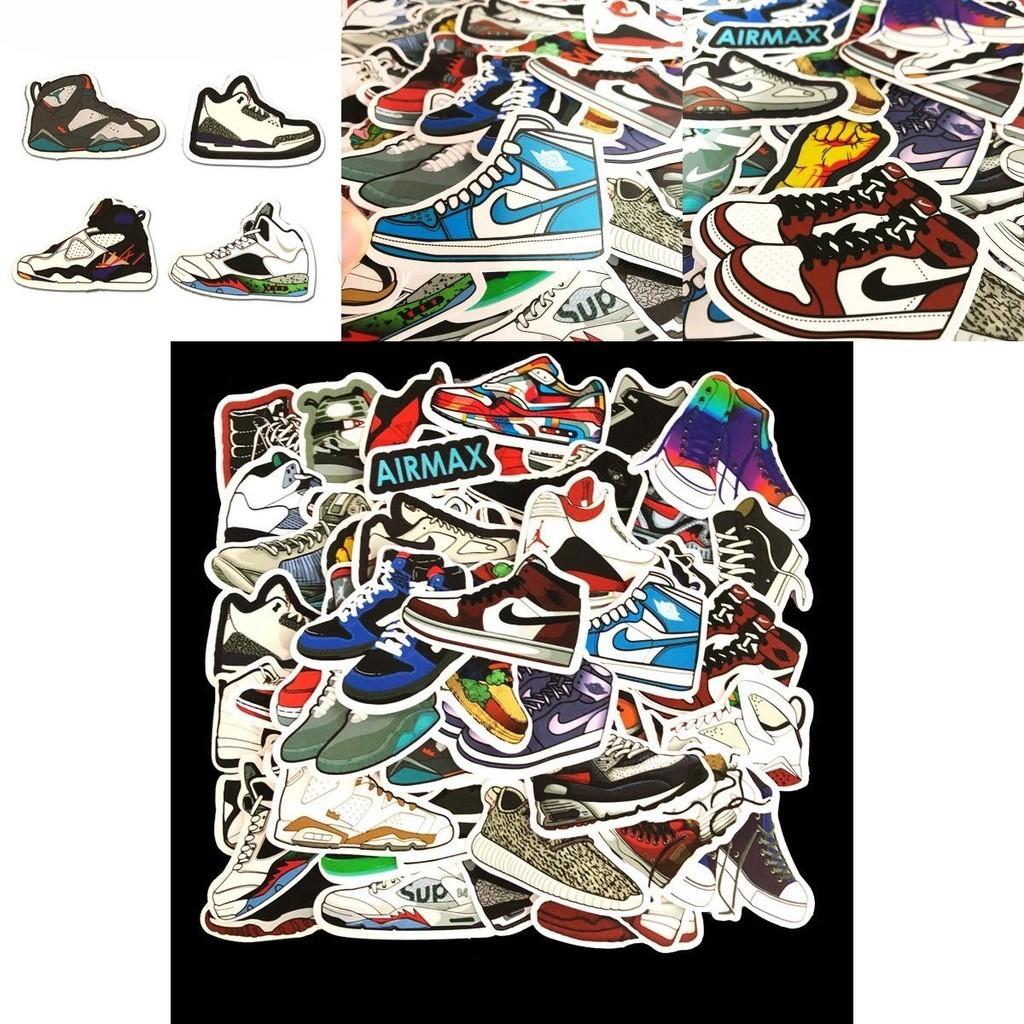 Brand Sneakers 50-piece Waterproof Basketball Stickers For Diy Decorations And Personalization