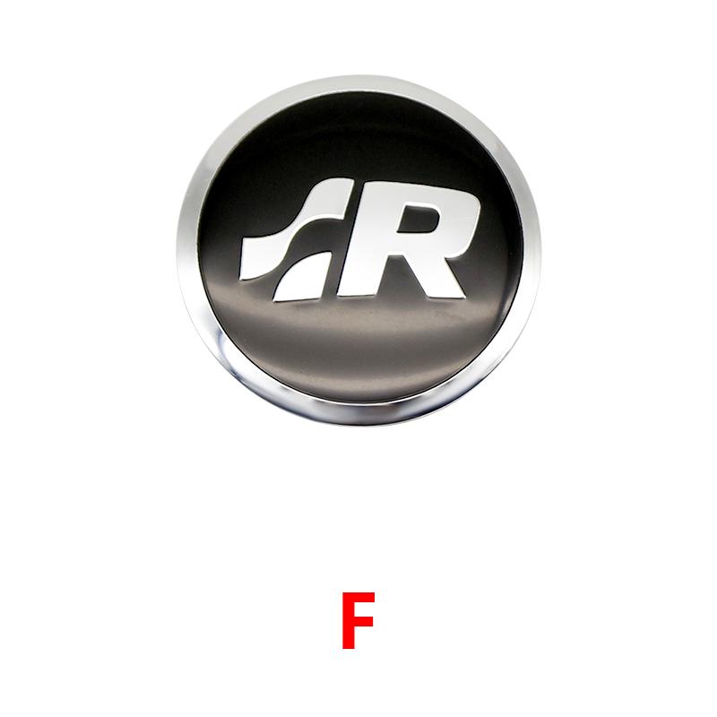 W134W1334Pcs For Volkswagen R-Line R GTI Polo Passat T5 Golf Scirocco 56mm Car Wheel Stickers Center Hub Cap Car Emblem Badge Decal