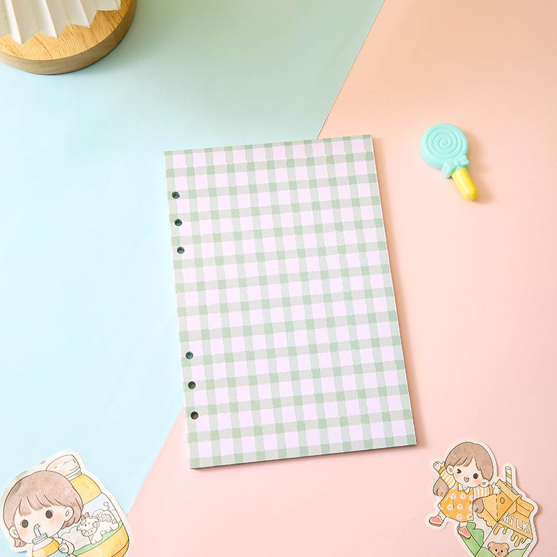 50 kartek A5 A6 luźnych kolorowych uzupełnienie wewnętrzna strona linia pusta kratka wewnętrzna strona papier wewnętrzny artykuły papiernicze
