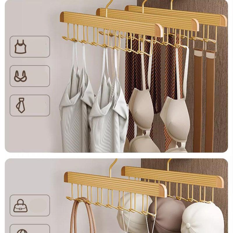 8 Hooks Bra Hanger Belts Camisole Clothes Organizer Rack Alloy Tie Hats Scarf Hangers Windproof Wardrobe Storage Space Saver