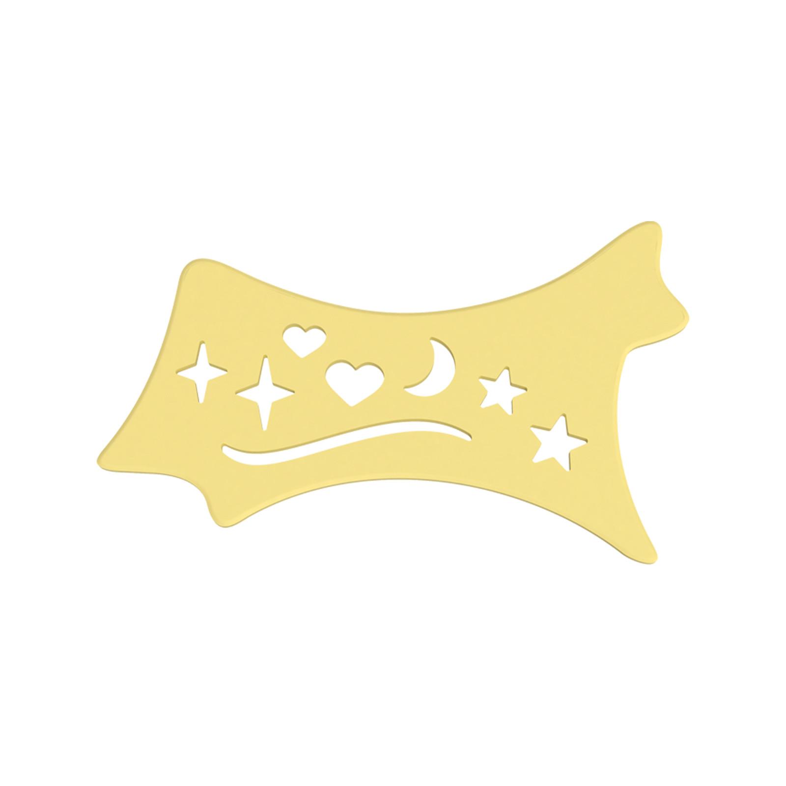 

Силиконовые инструменты для теней, косметические штампы, подводки для глаз, вспомогательные инструменты, карта для бровей для сценического макияжа One Size жёлтый