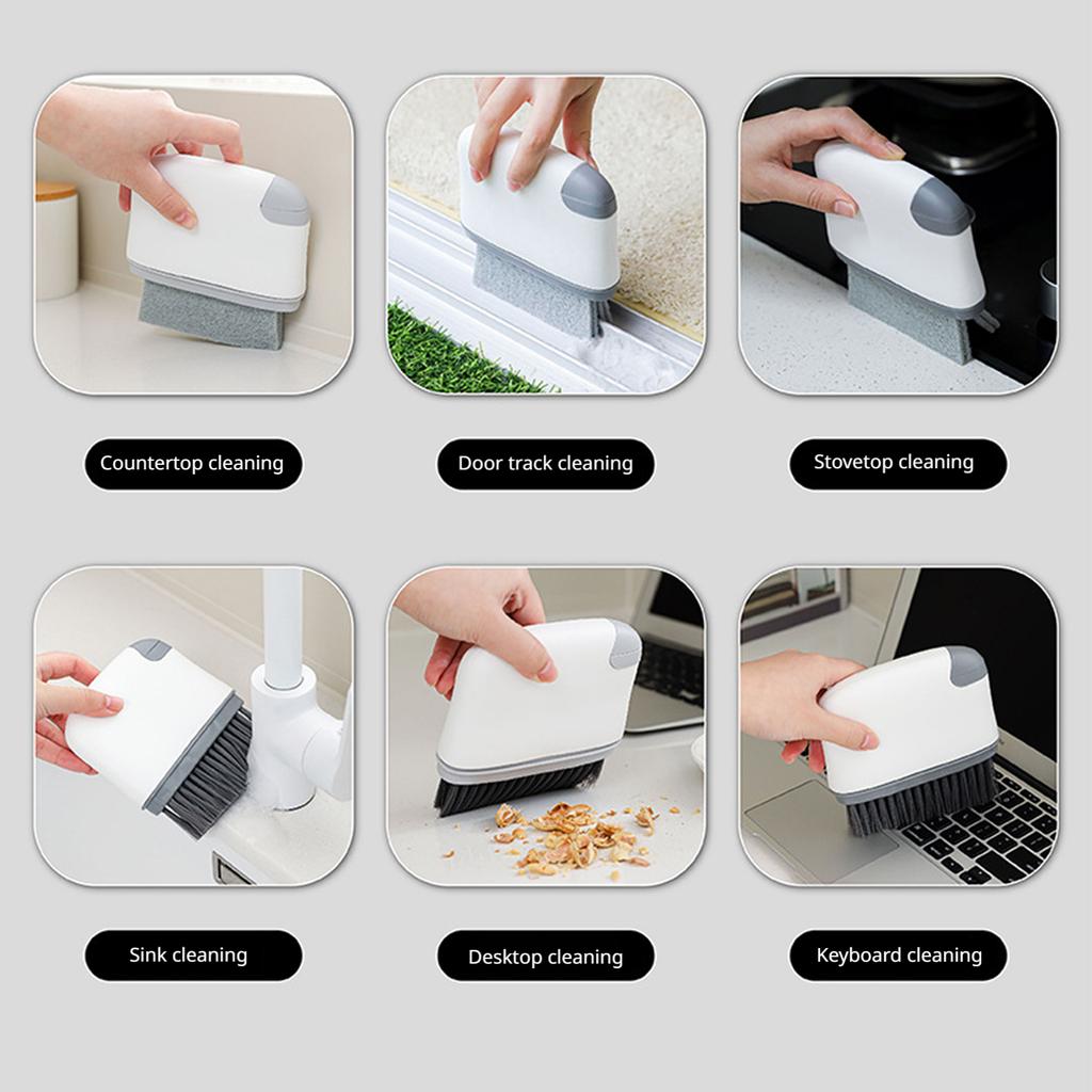 Čisticí kartáč na okenní drážky 2 v 1 Čisticí nástroj Víceúčelový čistič pro domácnost