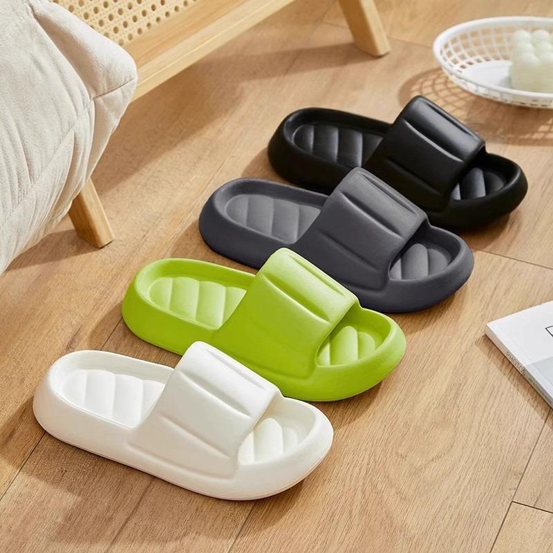 Home slippers men's summer eva thick-bottomed non-slip bathroom home wear new deodorant cool slippers women