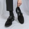 Fashion Luxury Fashion Designer New Pointed Suede Leather Casual Shoes For Men Brown Black Blue Loafter Formal Wedding Dress Homecoming