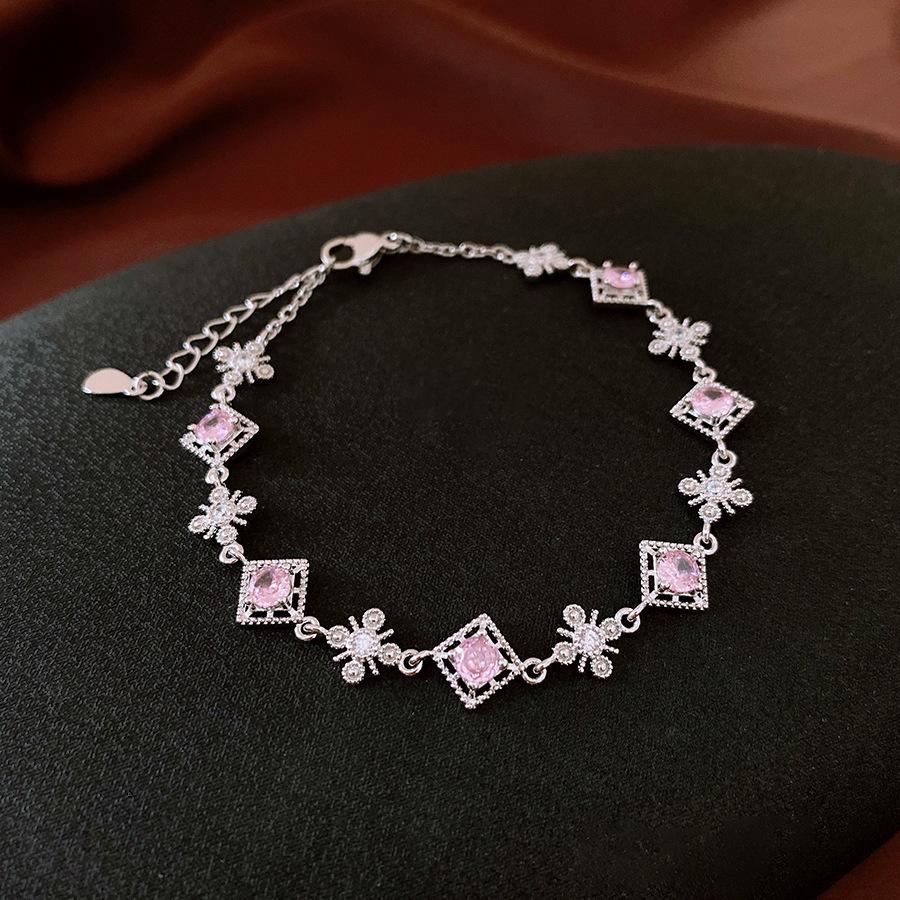 Zircon Flower Simple Niche Bracelet Light Luxury High Sense Fashion Versatile Bracelet Temperament Personalized Jewelry Women