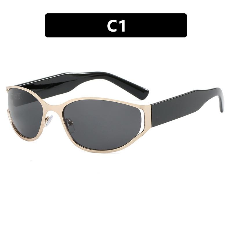 Vintage Classic Personality Cat Eye Sunglasses Women Men Futurism Ins Style Sun Glasses Revelry Party Glasses C1