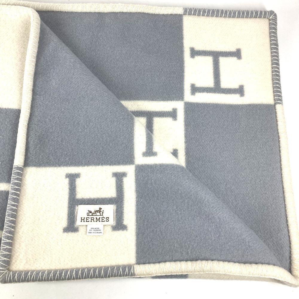 Hermes Avalon Plaid Logo Blanket Interior Throw Plaid Blanket