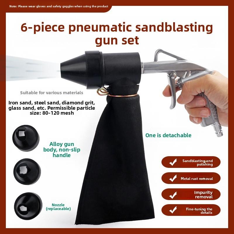 Mini Pneumatic Sandblasting Gun With High Pressure For Rust Removal And Surface Cleaning