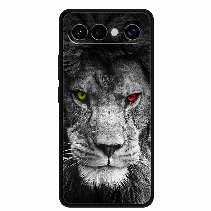 For Vivo S50 Pro Mini Case Lovely Lion Black Bumper Soft Silicone Coque for Vivo S 50 Pro Mini 6.31" Cover TPU Protector Funda