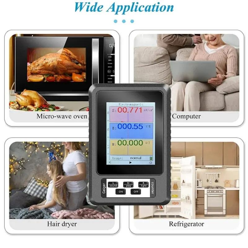 Portable Electromagnetic Radiation Detector EMF Meter High Accuracy Professional Radiation Dosimeter Monitor Tester New