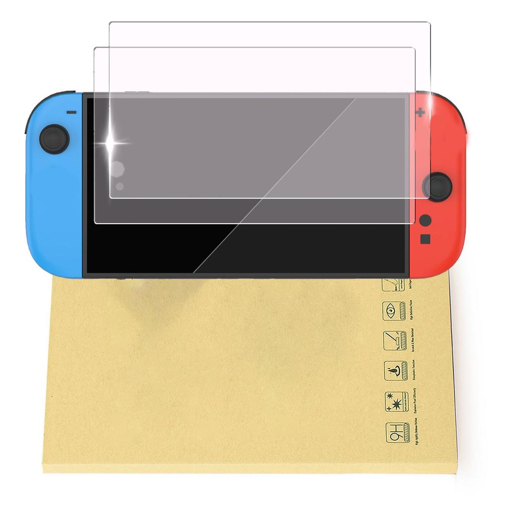 2Pieces Tempered Glass Screen Film Guard for Switch2 Impact Resistant Surfaces AntiSmudge Touch Sensitive Protections