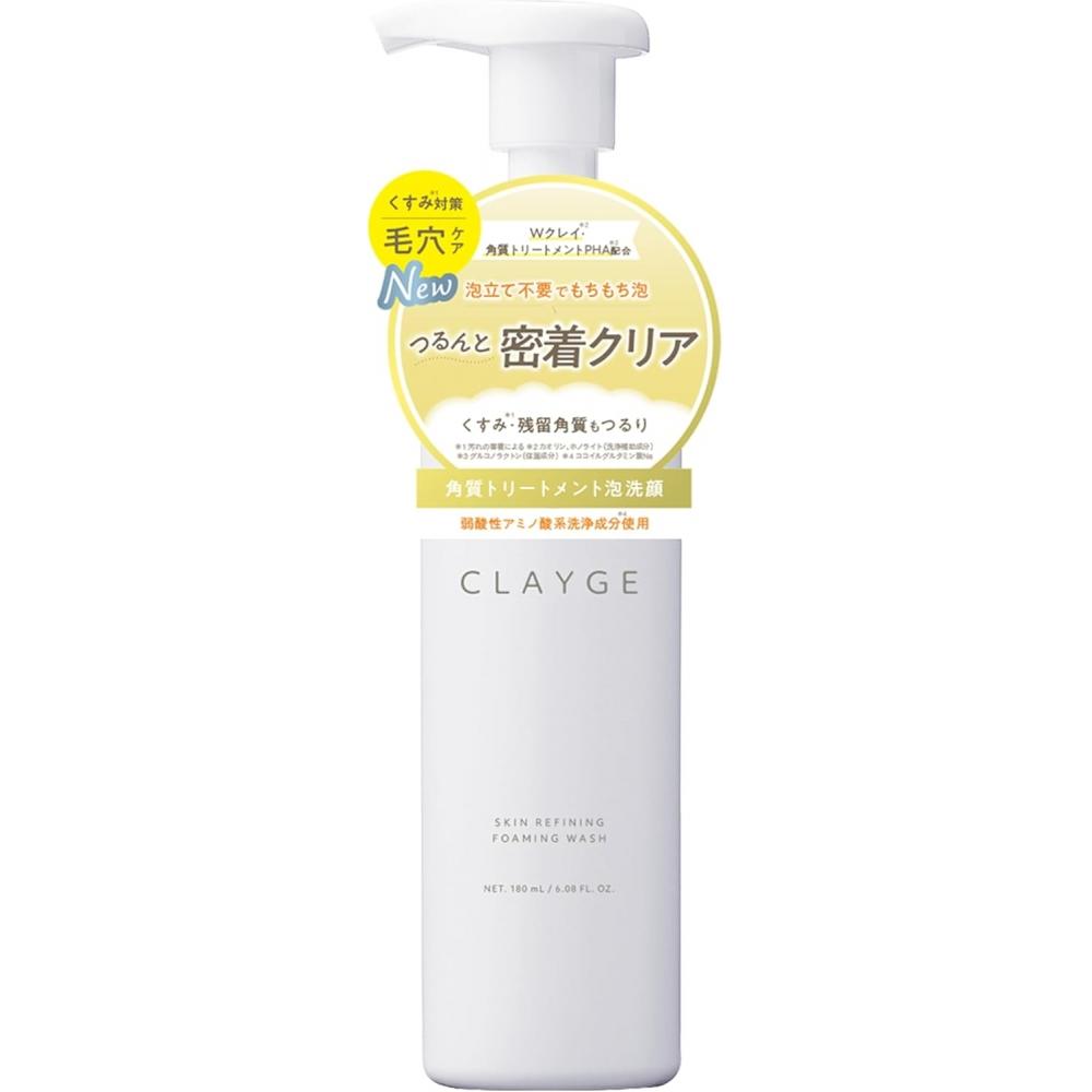 Clayge Skin Refining Foaming Wash 180g Face Wash  Dullness Care  Pore Care  White  1 White