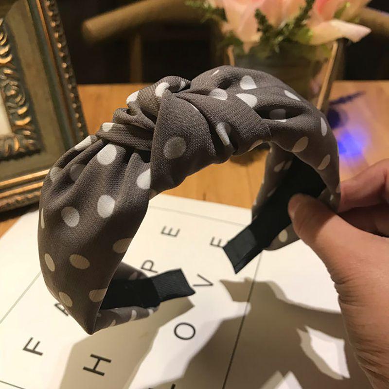 

Versatile Women s Cute Hair Band Featuring A Top Knot And Soft Comfortable Fabric For All-day Wear Dot Gray