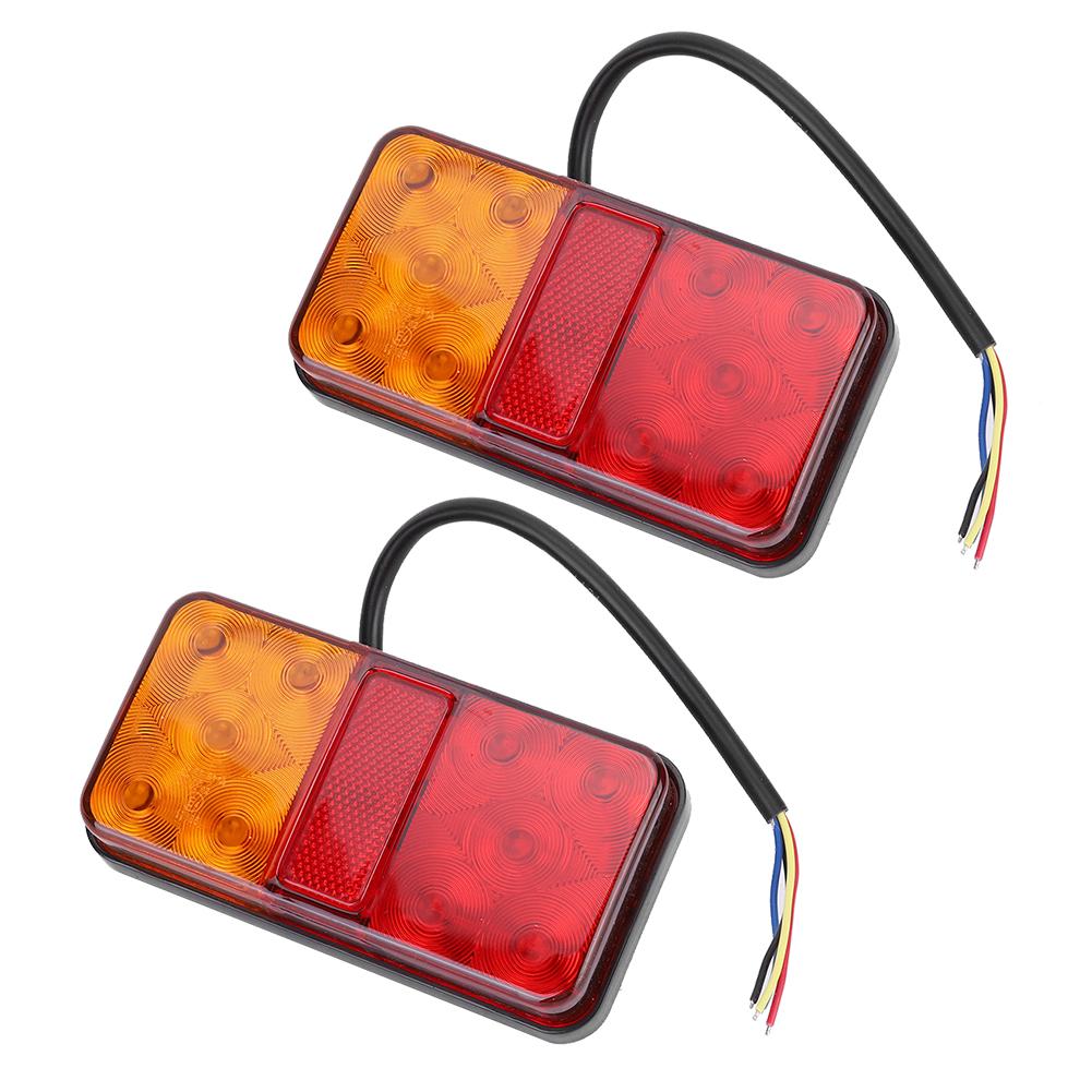 2pcs   10LED Taillight 10-30V Rear Lamp for Taillight Truck