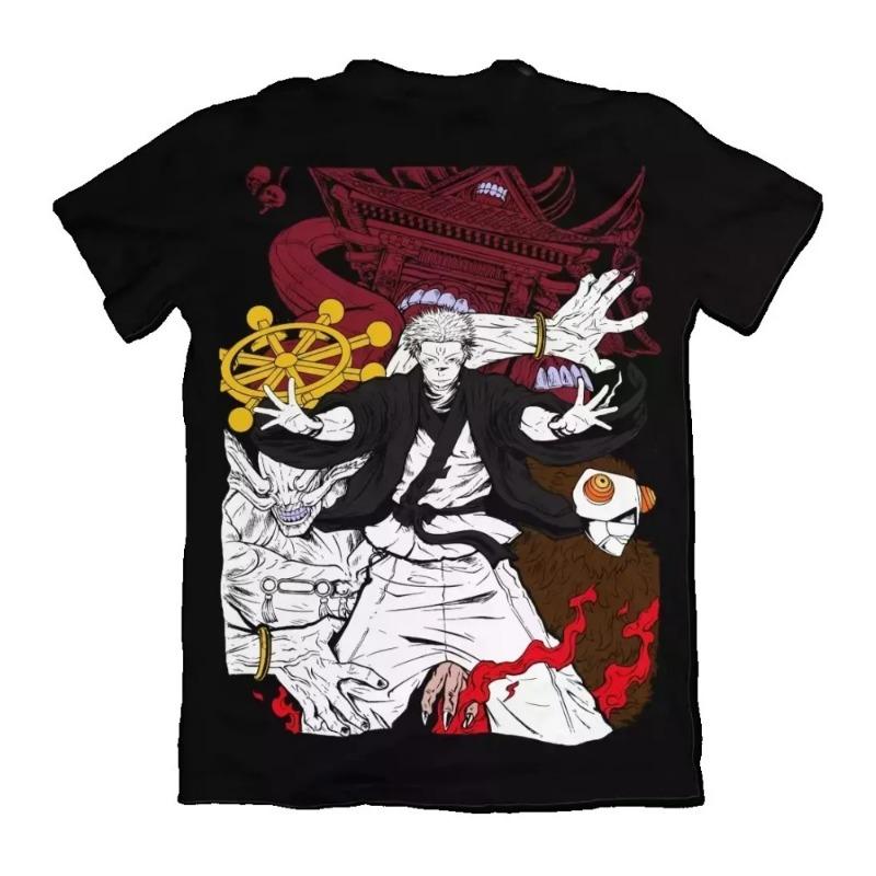 Jujutsu Kaisen Gojo Satoru Unisex Pure Cotton T-shirt 2026 Summer Hot Anime Print Round Neck Loose Family Short Sleeved Top