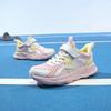 Anta Antiskid Shock Absorbing Wear Resistant Low Top Running Shoes Kids Sneakers Pink White Yellow A322325523J-2