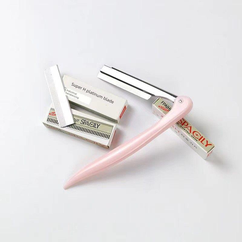 Upgraded Version Eyebrow Razor Kit for the Novice Stainless Steel Professional Eyebrow Shaping Tool Makeup Artist Professional Shaving Hair Trimmer Knife Holder + 50 Blades