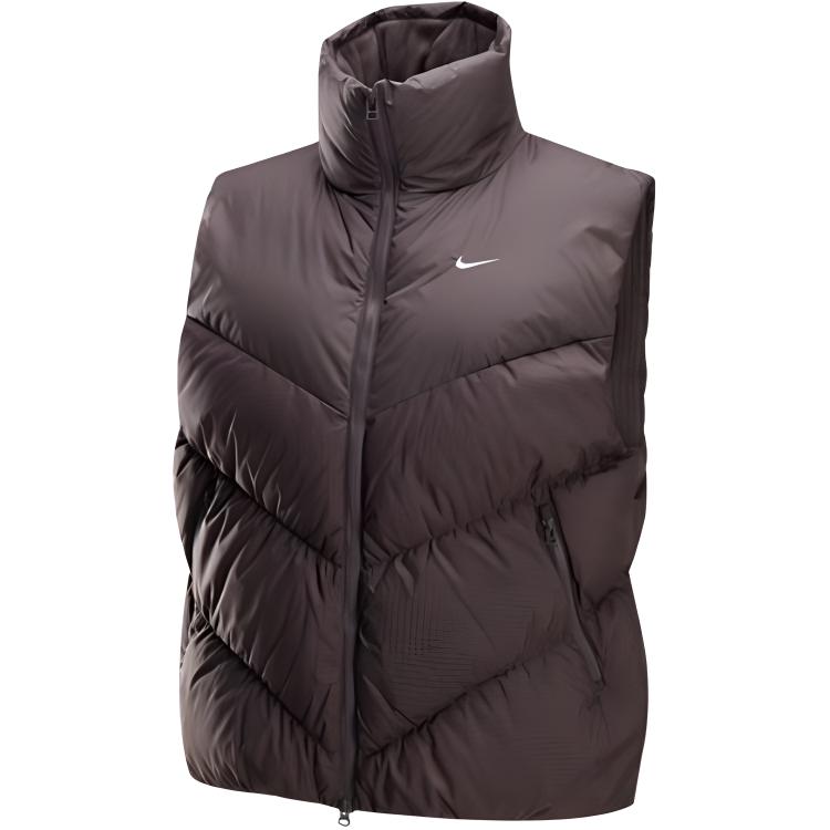 Nike Sportswear Storm-FIT Loose Windproof Water-Repellent Solid Color Down Vest Women vests Mineral-Grey HF7897-004