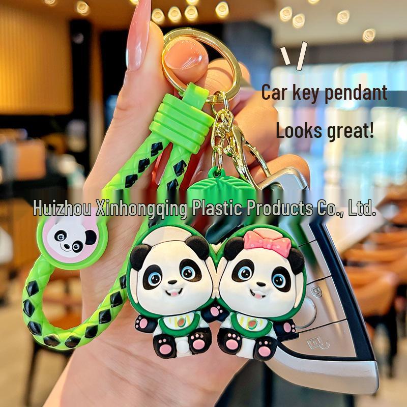 Panda Keychain: Cute Fruit Backpack Pendant & Student Gift
