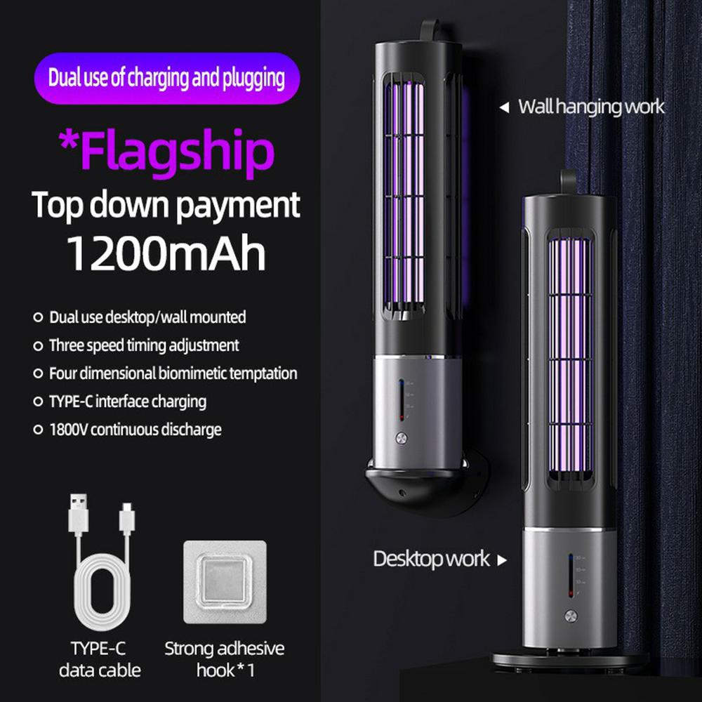 

Portable Mosquito Killer Lamp for Indoor Outdoor USB Rechargeable Insect Trap Light Type A