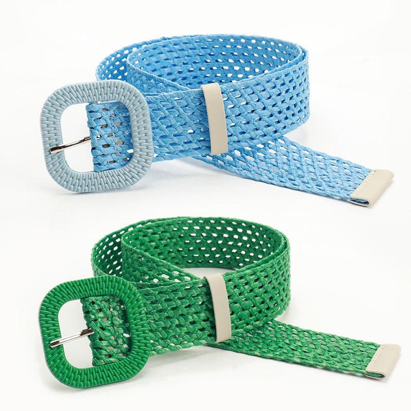 Woven Womens Belt With Plastic Buckle For Summer Casuals Elegant Fashionable Accessory For Dresses