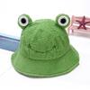 Winter Bucket Hat Polyester Plush Fisherman Caps for Women Men Keep Warm Cute Cartoon for Frog Style Trendy Accessories