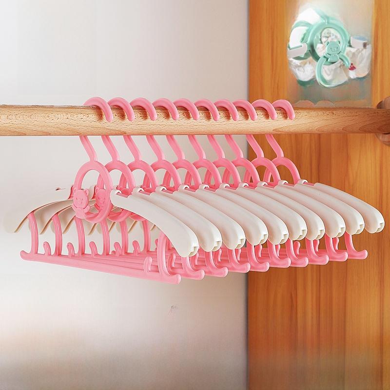 Baby Clothesline Retractable Non-Slip Children's Small Clothes Hanger Multi-Function Home Use Drying Rack for Newborns
