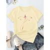 Summer Lady CLothes Crew Neck Short Sleeve Watercolor Style