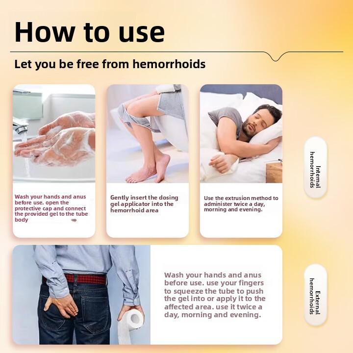 Powerful Hemorrhoid Cream for Severe Anal Pain - Fast Acting Itch Relief, Reduces Inflammation - Soothing Formula 55g