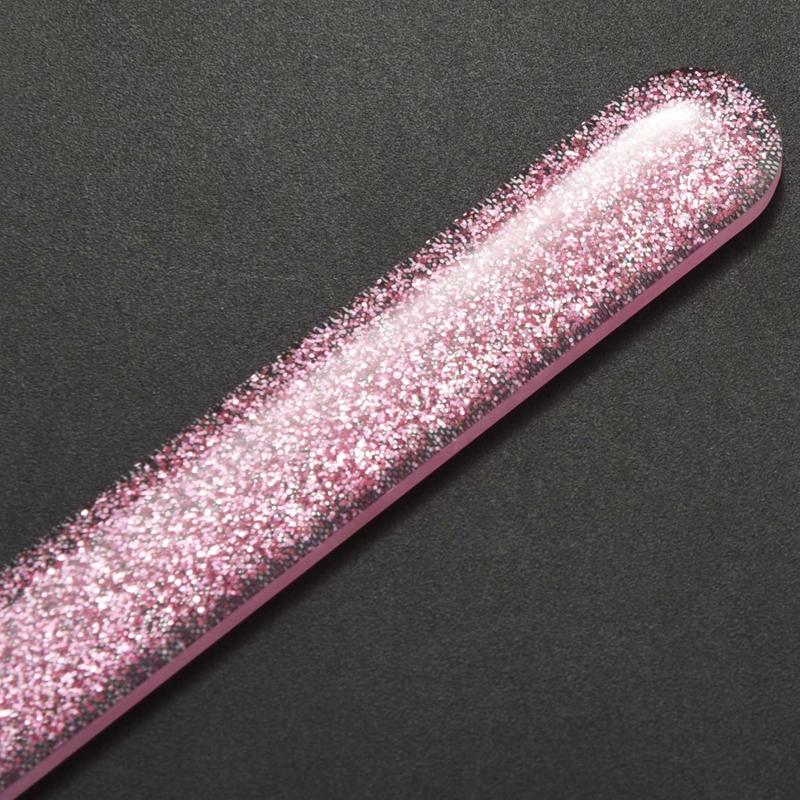 Skleněný pilník na nehty Křišťálový leštič nehtů Nano Mini leštící bloky s přenosným pouzdrem pro přírodní nehty