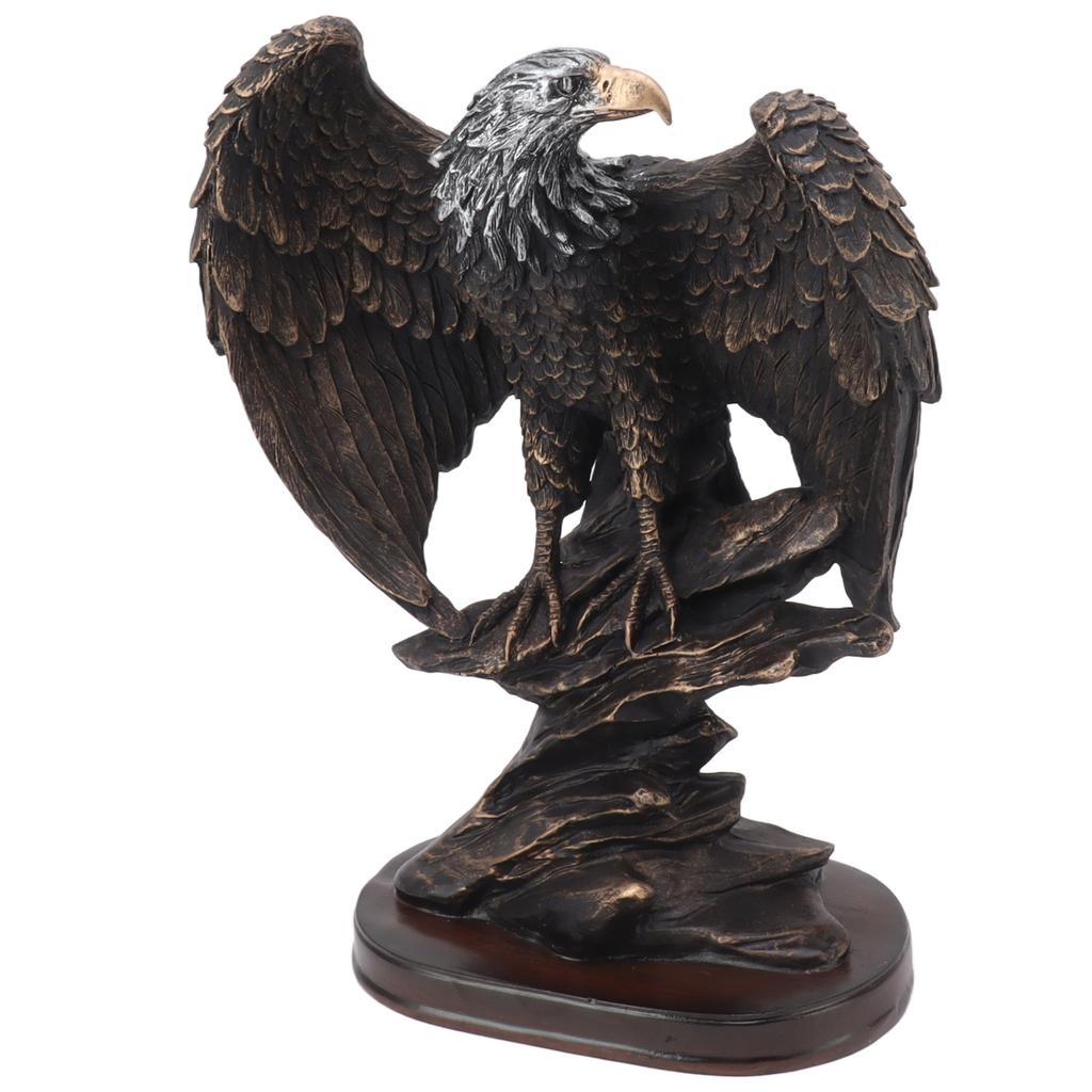 Eagle Statue Resin Vivid Ingenious Durable Decorative Vintage Eagle Figurine for Office