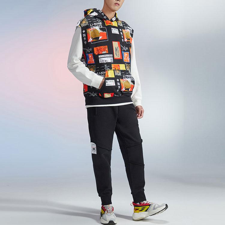 Li Ning Wade Series Casual Loose Sports Joggers Men Bottoms Black AKLR945-2