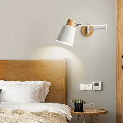 Nordische Schlafzimmer Schwenkarm Wandleuchte Japanisches Wohnzimmer Kreative Teleskopstange Langer Arm Klappbare Nachttisch Lese Wandleuchte