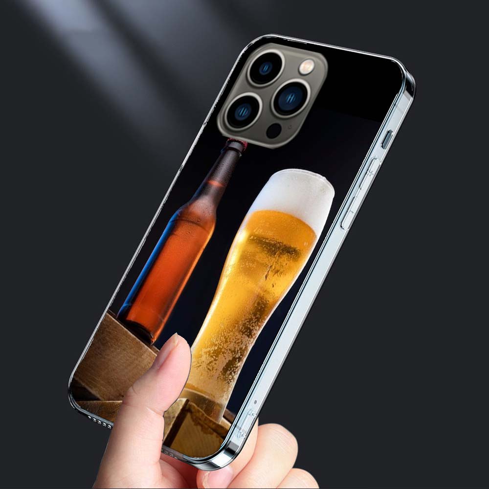 A Fresh Cold Beer Phone Case For Iphone 16E 15 Pro 14 Plus 17E 16 17 Pro Max Air 11 12 13 Mini Shockproof Capa Cute Cover TPU