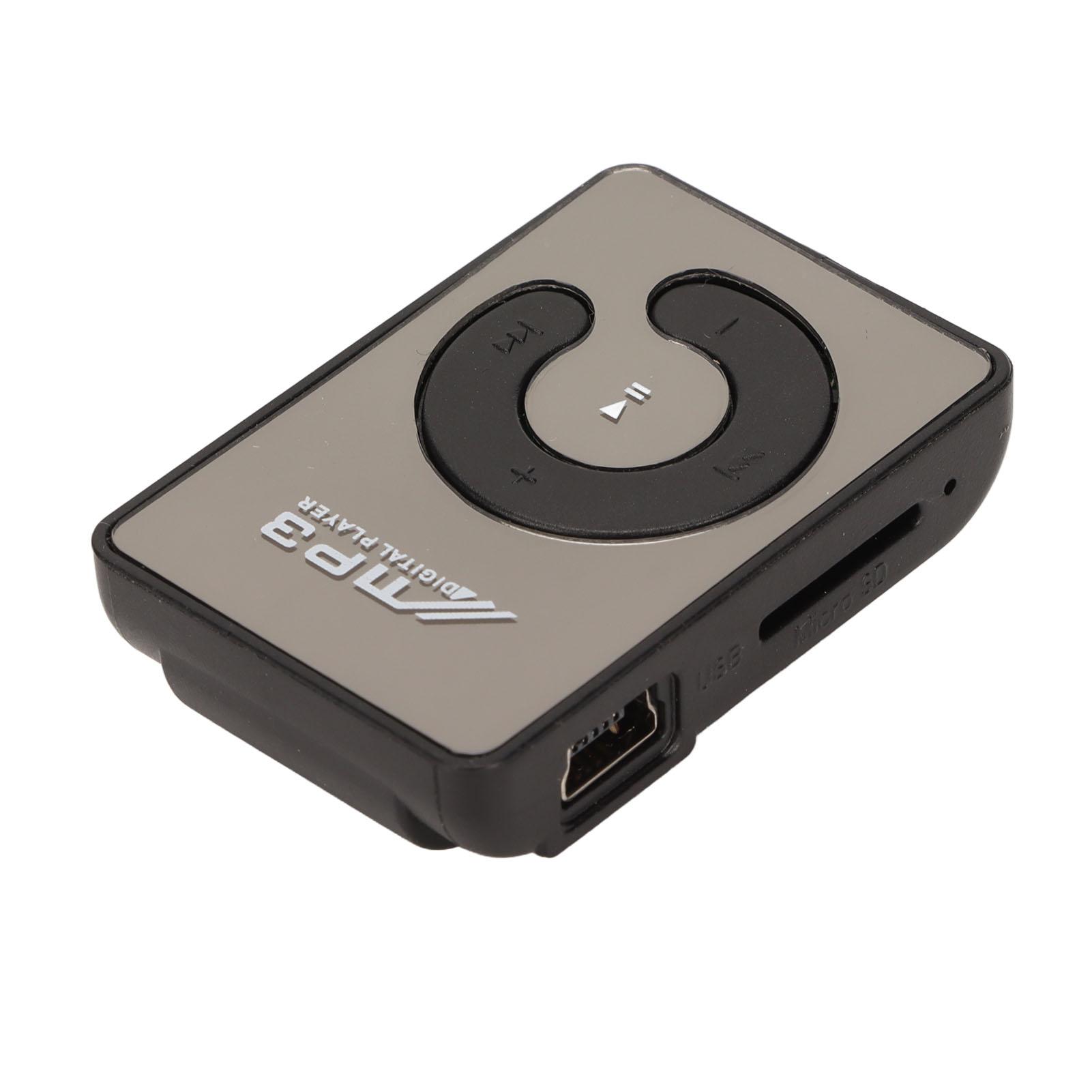 

Back Clip Player Portable Lightweight Mini MP3 Music Player with Memory Card Slot for Daily School Black чорний