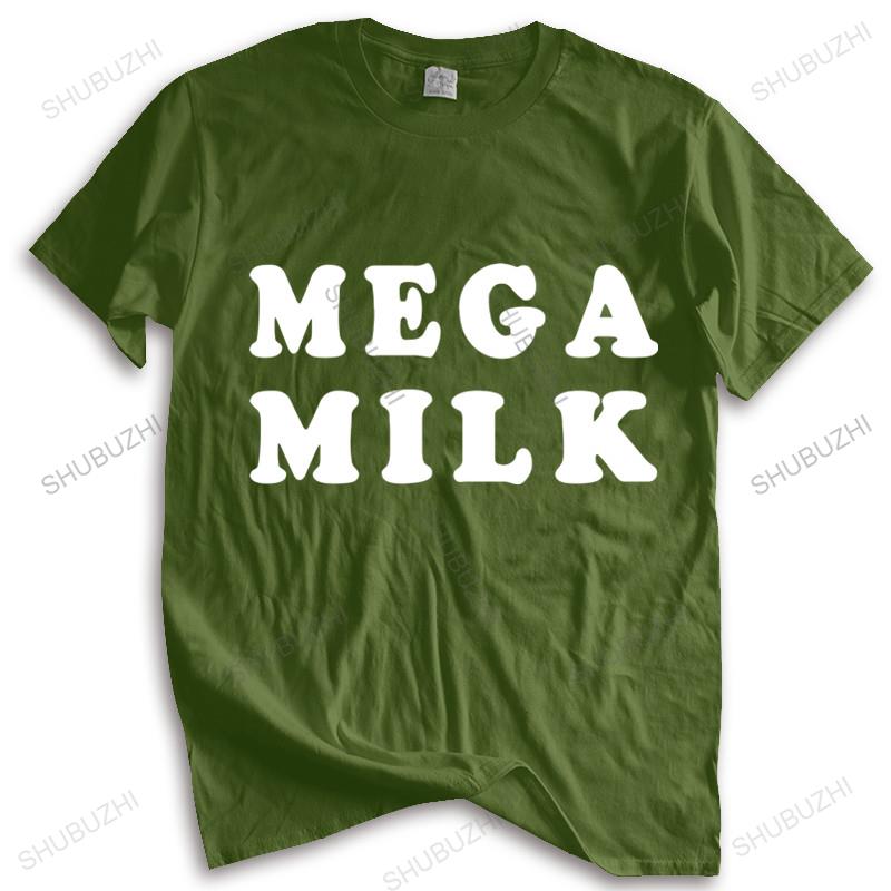 Cotton Tshirt Men Crew Neck Tops Mega Milk Popular Tagless Tee TShirt brand tshirt Unisex Teeshirt Euro Size S