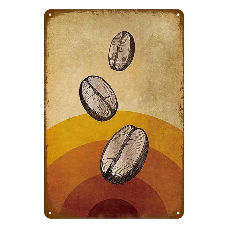 Hisun Tin Sign HD Tin Sign Vintage Coffee House Wall Decor Retro Coffee Shop Espresso Metal Poster for Kitchen Cafe Bar